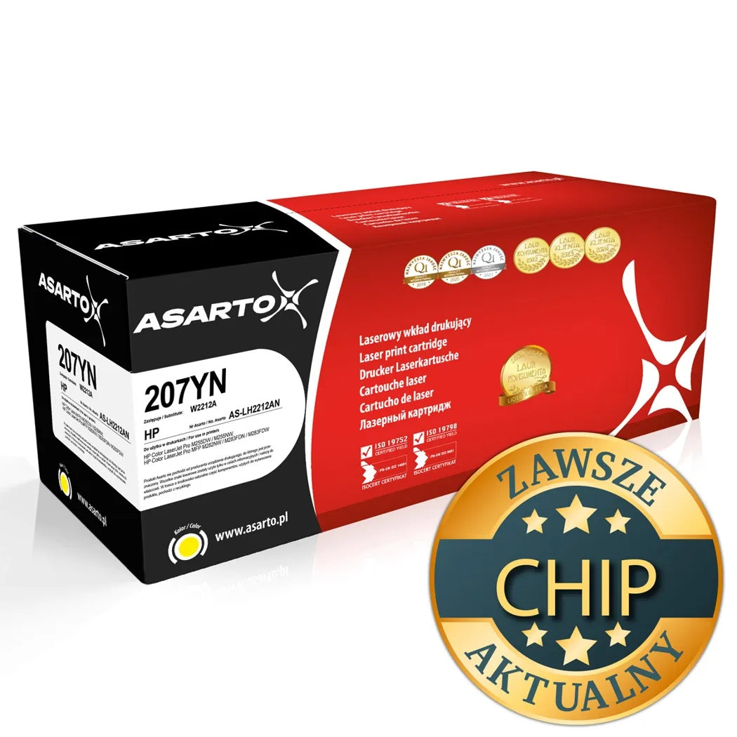 Toner cartridge HP 207A W2212A LaserJet Pro M255 M282 M283 yellow ASARTO Packaging status original