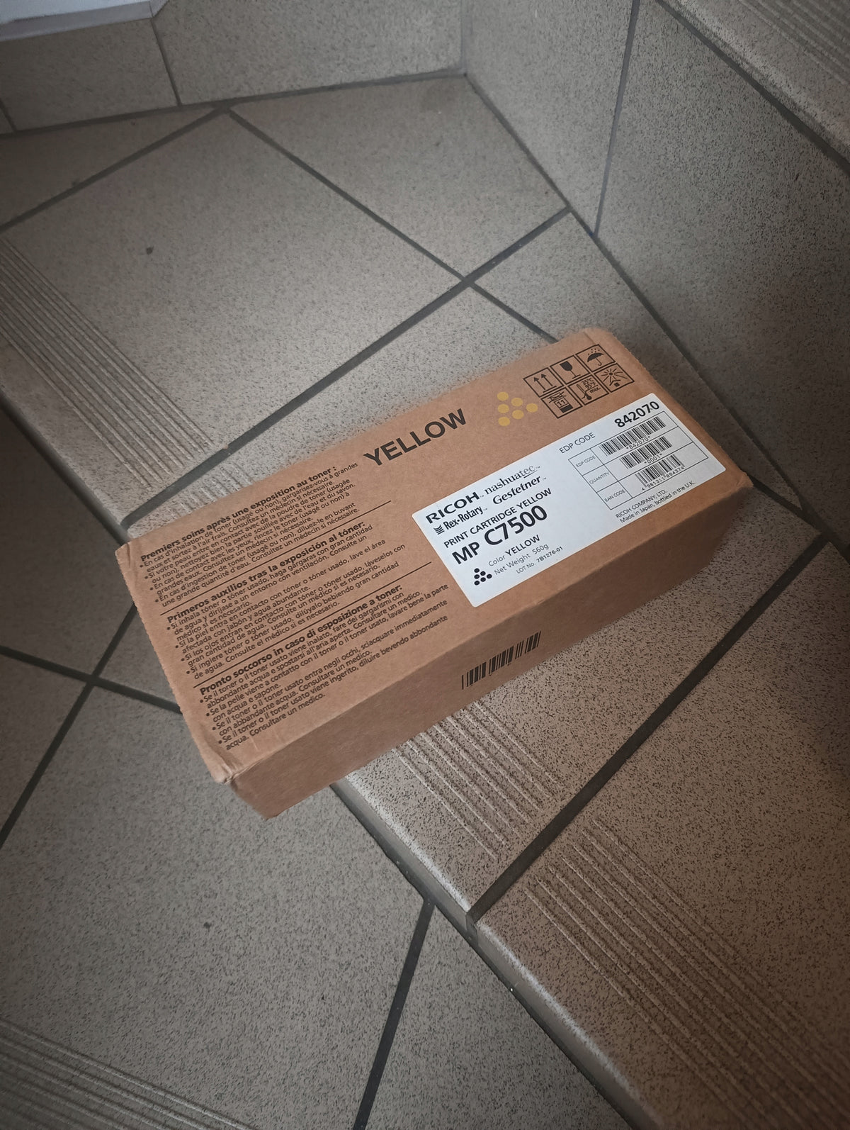 Toner cartridge Ricoh 842070 MP C7500 yellow Manufacturer Ricoh