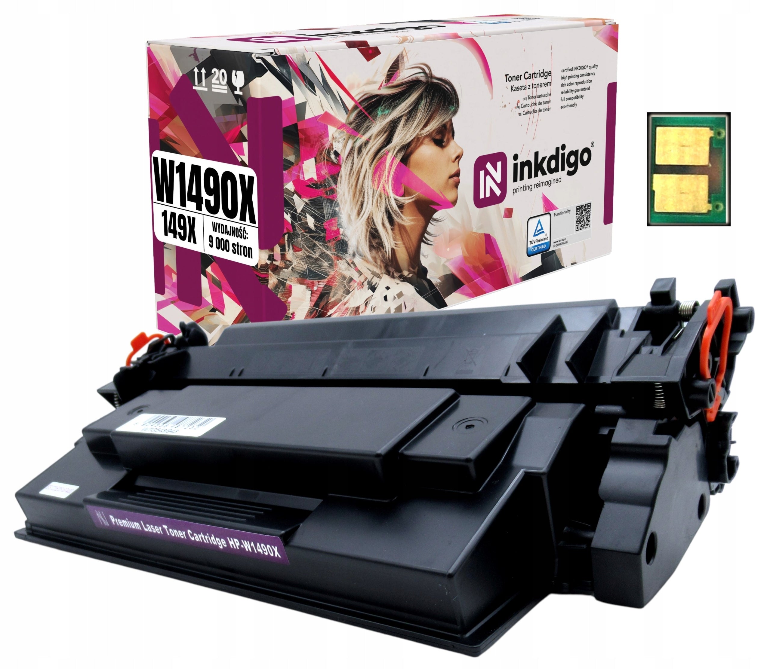 Toner cartridge W1490X and CHIP for HP LaserJet Pro 4002dw 4102dwe printer