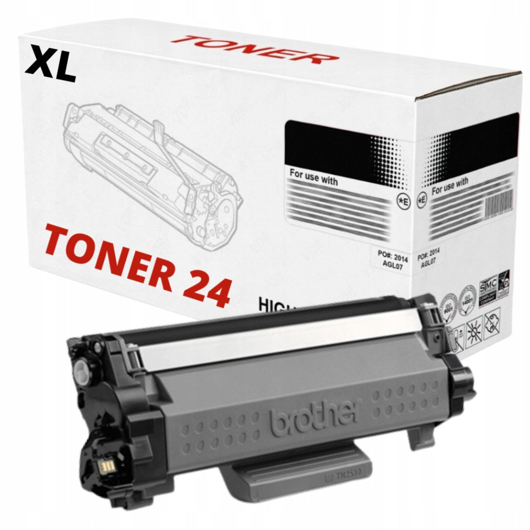 Toner cartridge for Brother TN2510XL TN-2510XL series HL DCP MFC 3000 pages + chip