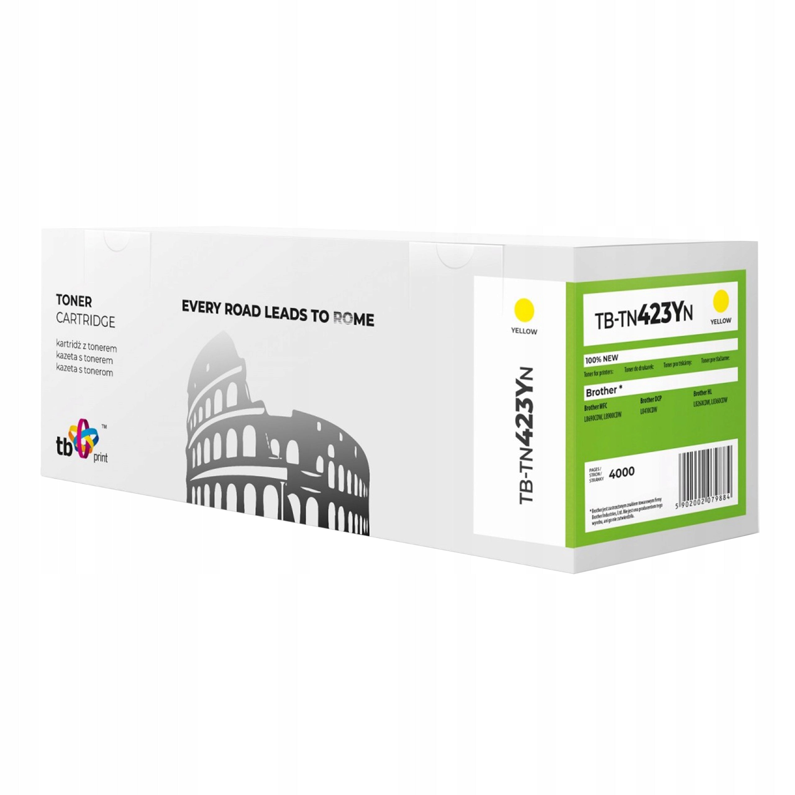 Toner cartridge for Brother TN423Y TB-TN423YN yellow 100% Manufacturer code TB-TN423YN