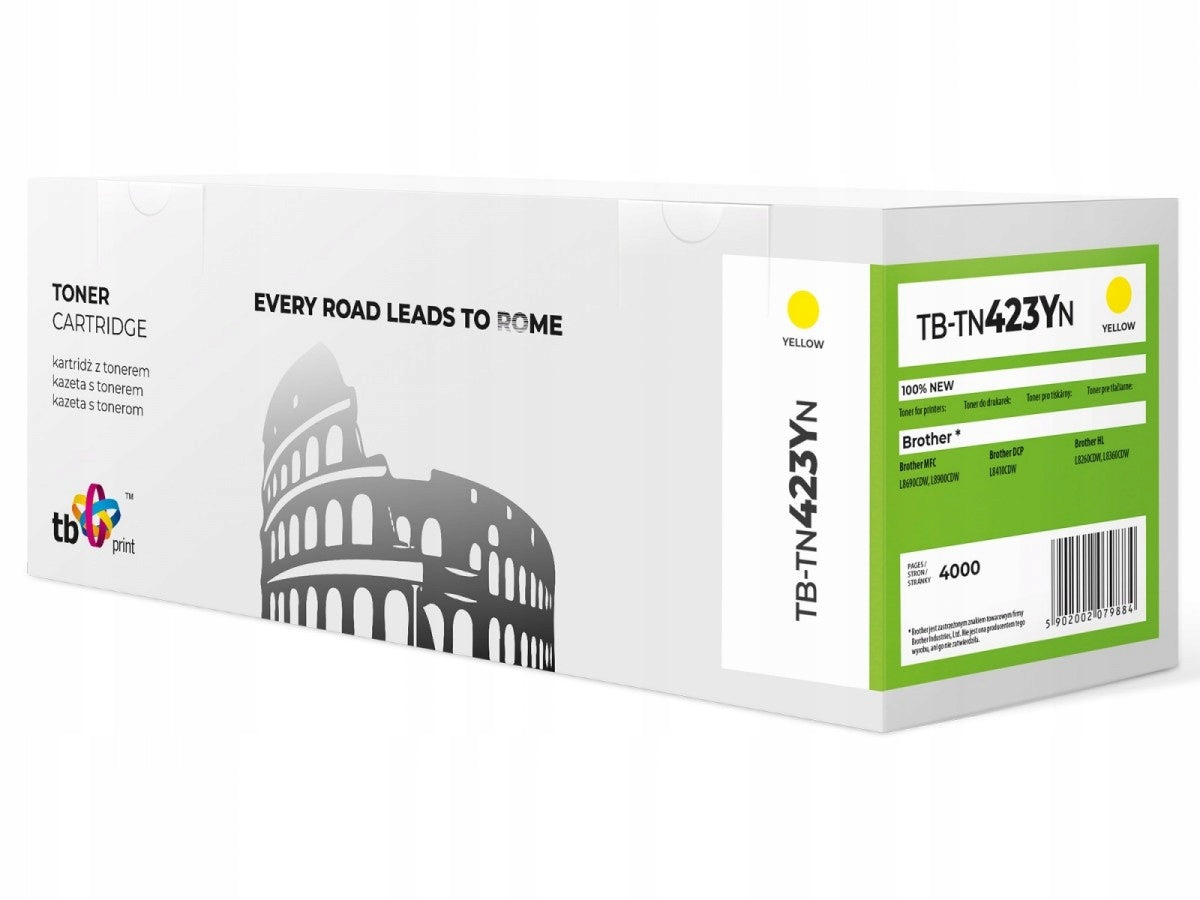 Toner cartridge for Brother TN423Y TB-TN423YN yellow 100%