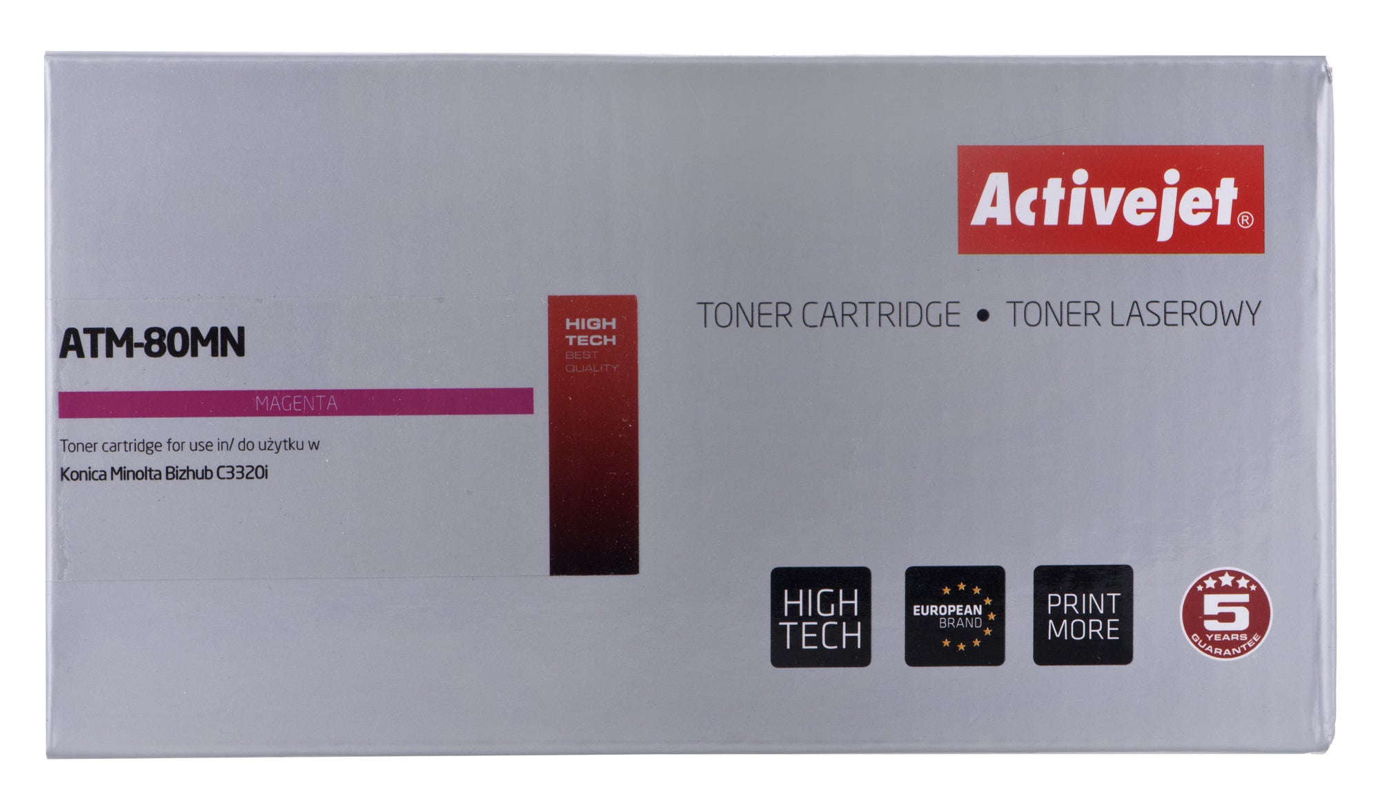 Toner cartridge for Konica Minolta bizhub C3320i Red replacement Activejet ATM-80MN Manufacturer code ATM-80MN