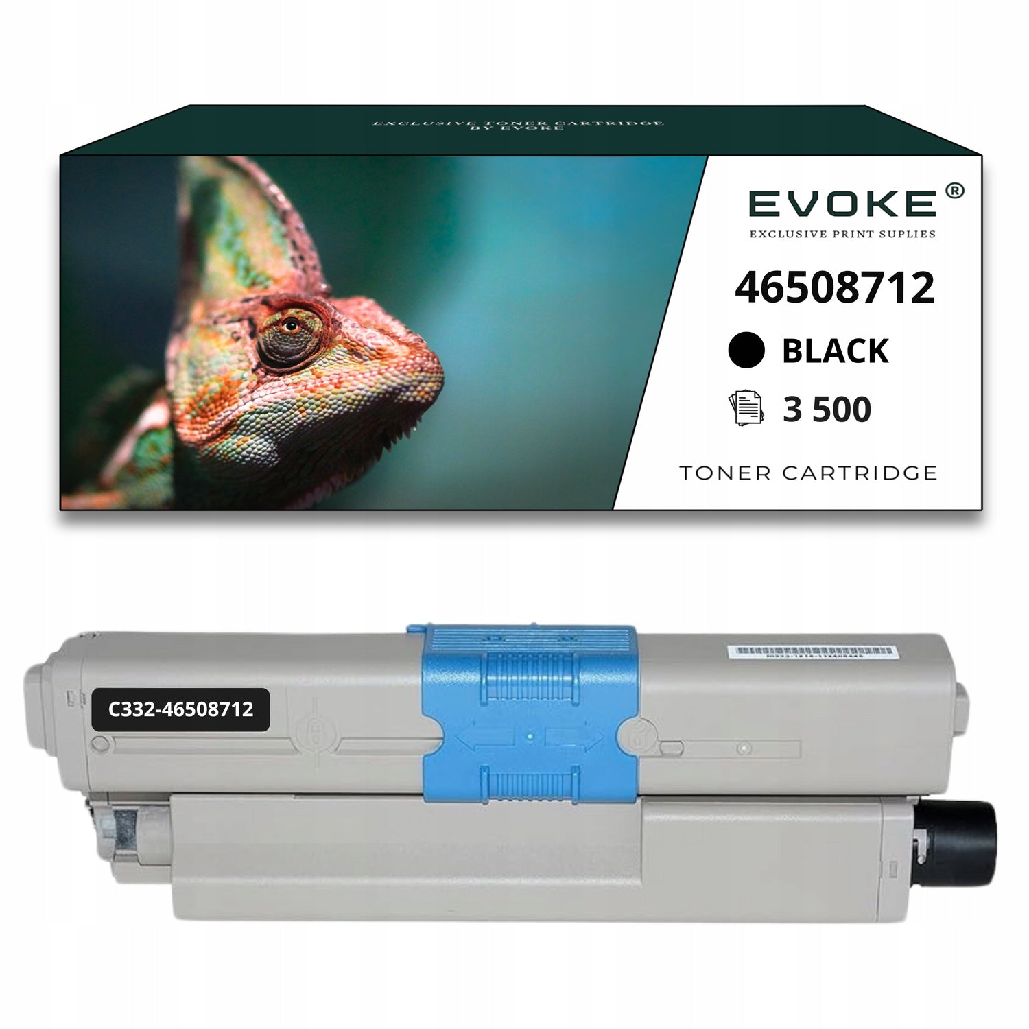 Toner cartridge for OKI C332 black | 3500 pages | 46508712