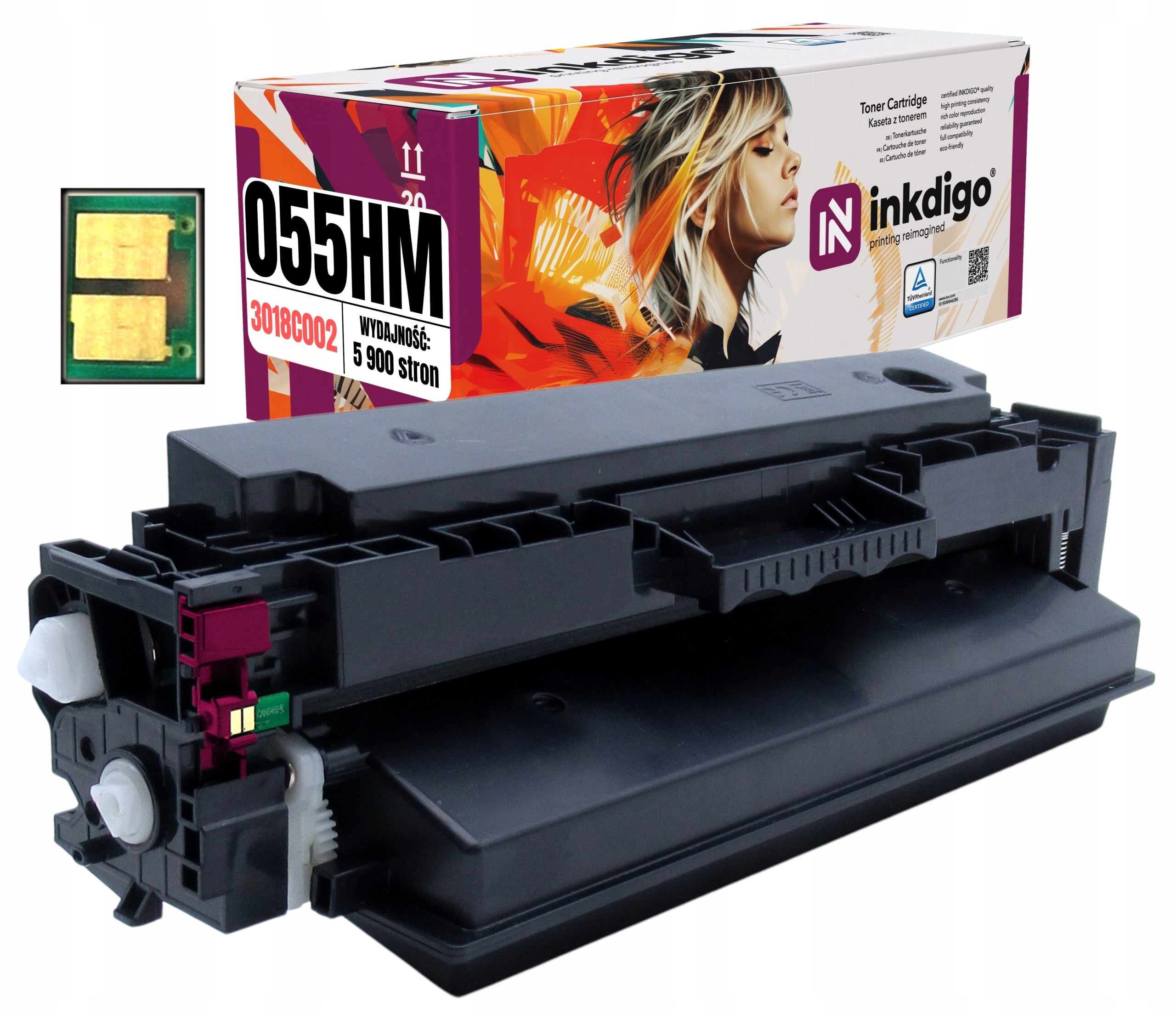 Toner cartridge replacement 055H for Canon MF742CDW with CHIP