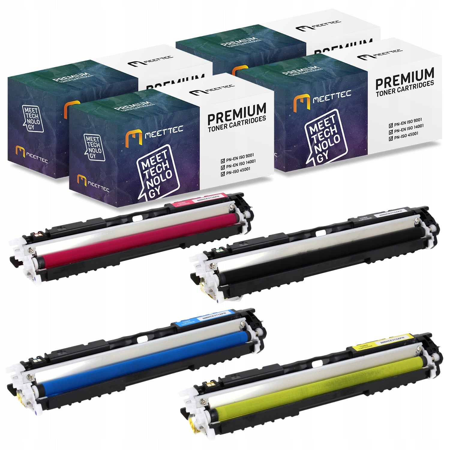 Toner cartridges CE310 CE311 CE312 CE313 CMYK for HP M175nw replacement set of 4