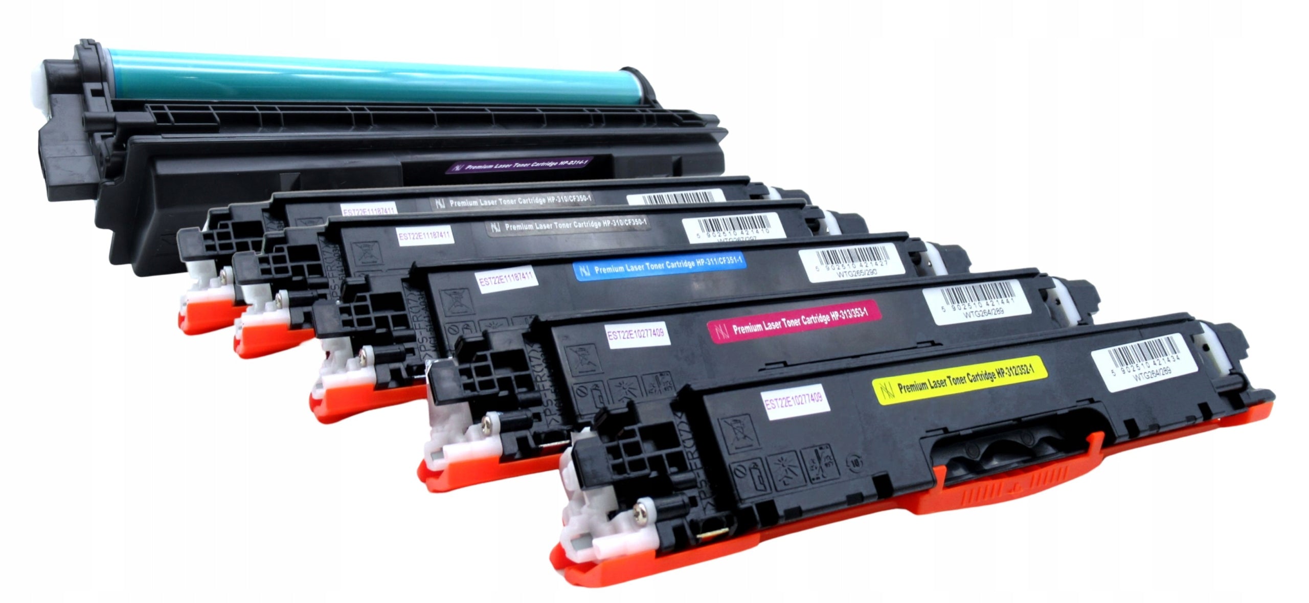 Toner cartridges + Drum for HP LaserJet Pro M176n printer Manufacturer code 126A / CE314A / M 177 fw / CF350A-353A