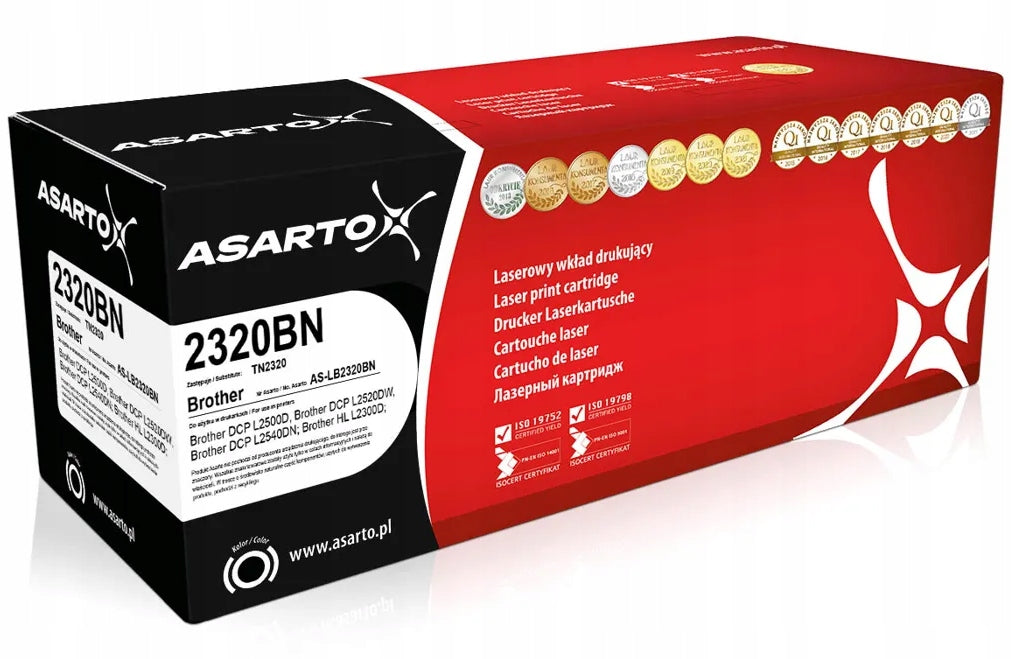 Toner for Brother TN2320 TN-2320 2320 L2500D L2520 L2360 ASARTO