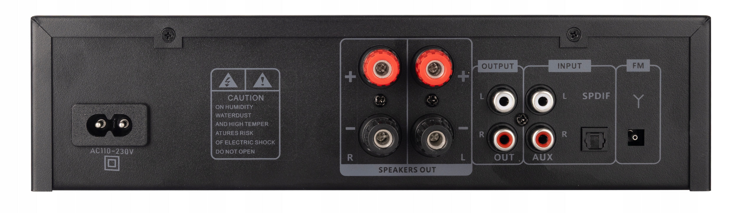Tonsil WZS-200 Stereo Amplifier 2x60W Bluetooth 5.3 AUX MIC FM USB Black Manufacturer code 5907972806263