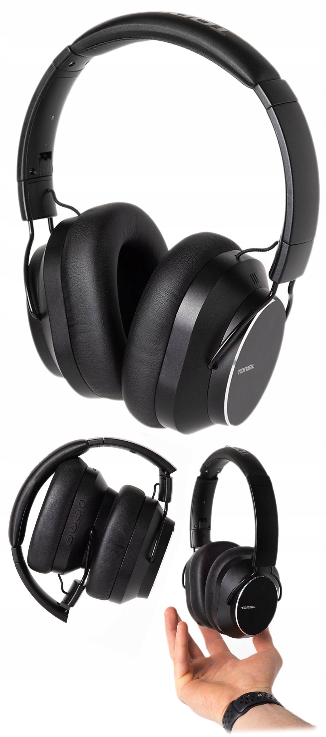 Tonsil Wireless Headphones R65BT Bluetooth On-Ear ANC BLACK +Microphone Manufacturer code R65BT