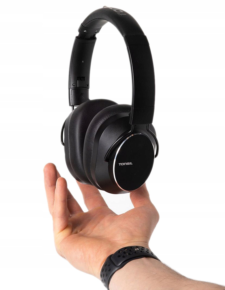 Tonsil Wireless Headphones R65BT Bluetooth On-Ear ANC BLACK +Microphone Packaging status original