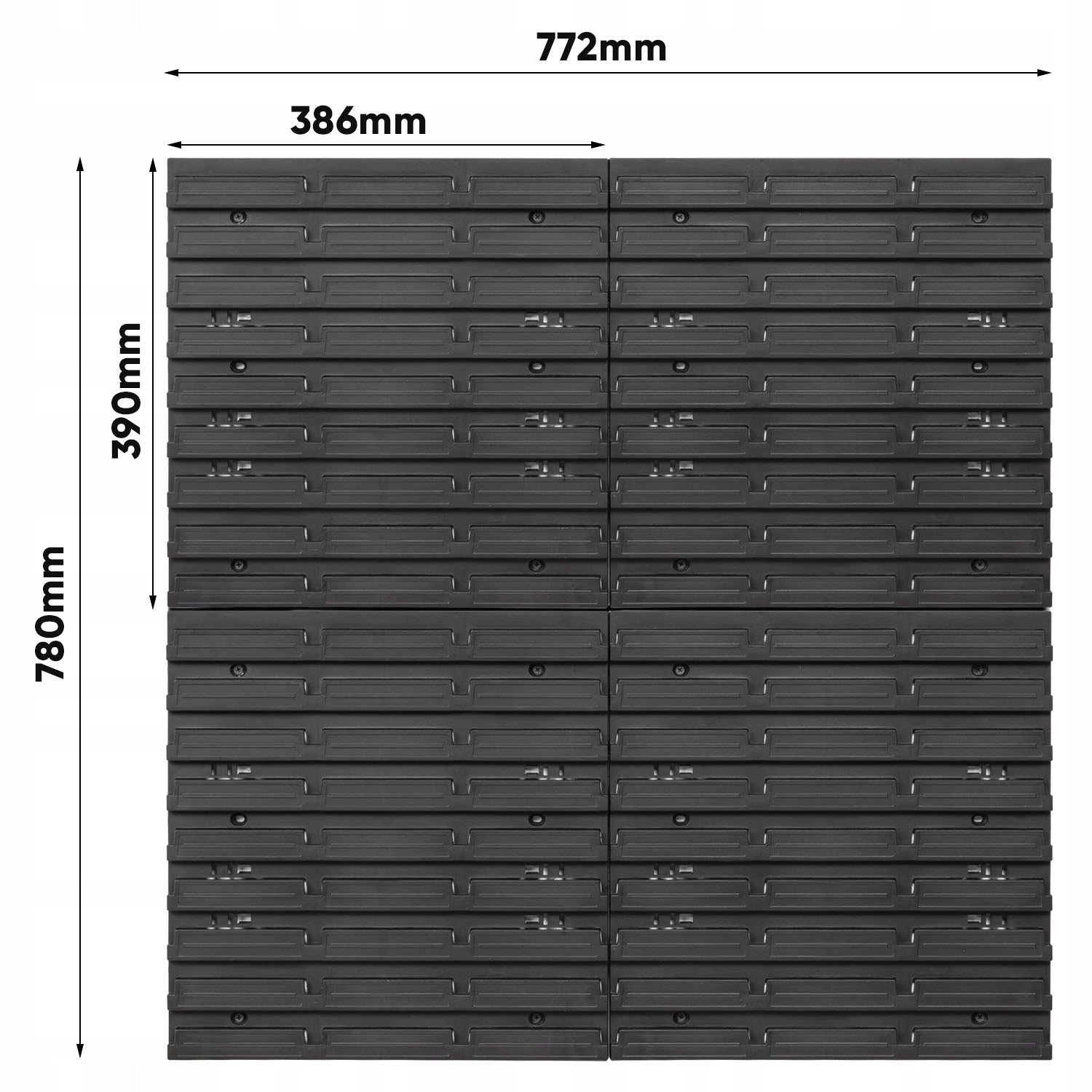 Tool Board 772 x 780 mm Wall 73 Cuvettes Brand Pafen