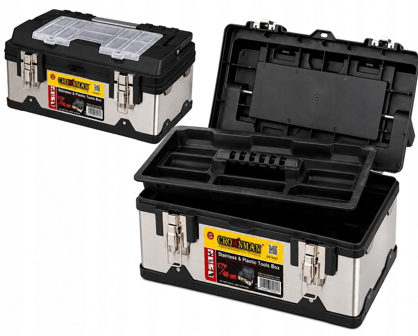 Tool Box Suitcase Steel Box + Organizer Holder + Clasp