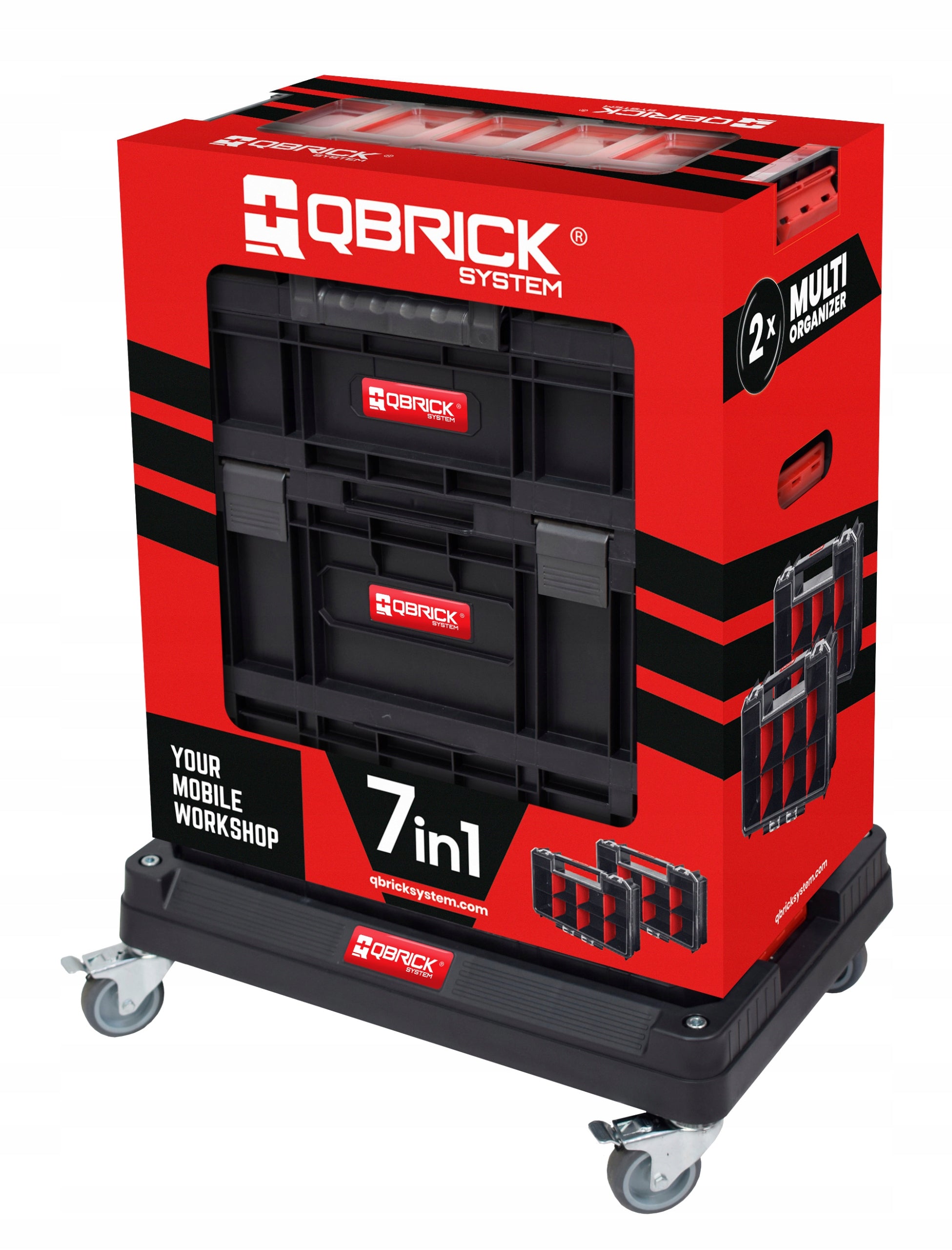 Tool Box on Wheels Qbrick TWO Set 7 in 1