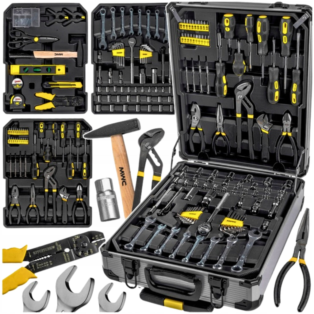 Tool Case 186 Elements Tool Set Bits Hammer Knife Caps