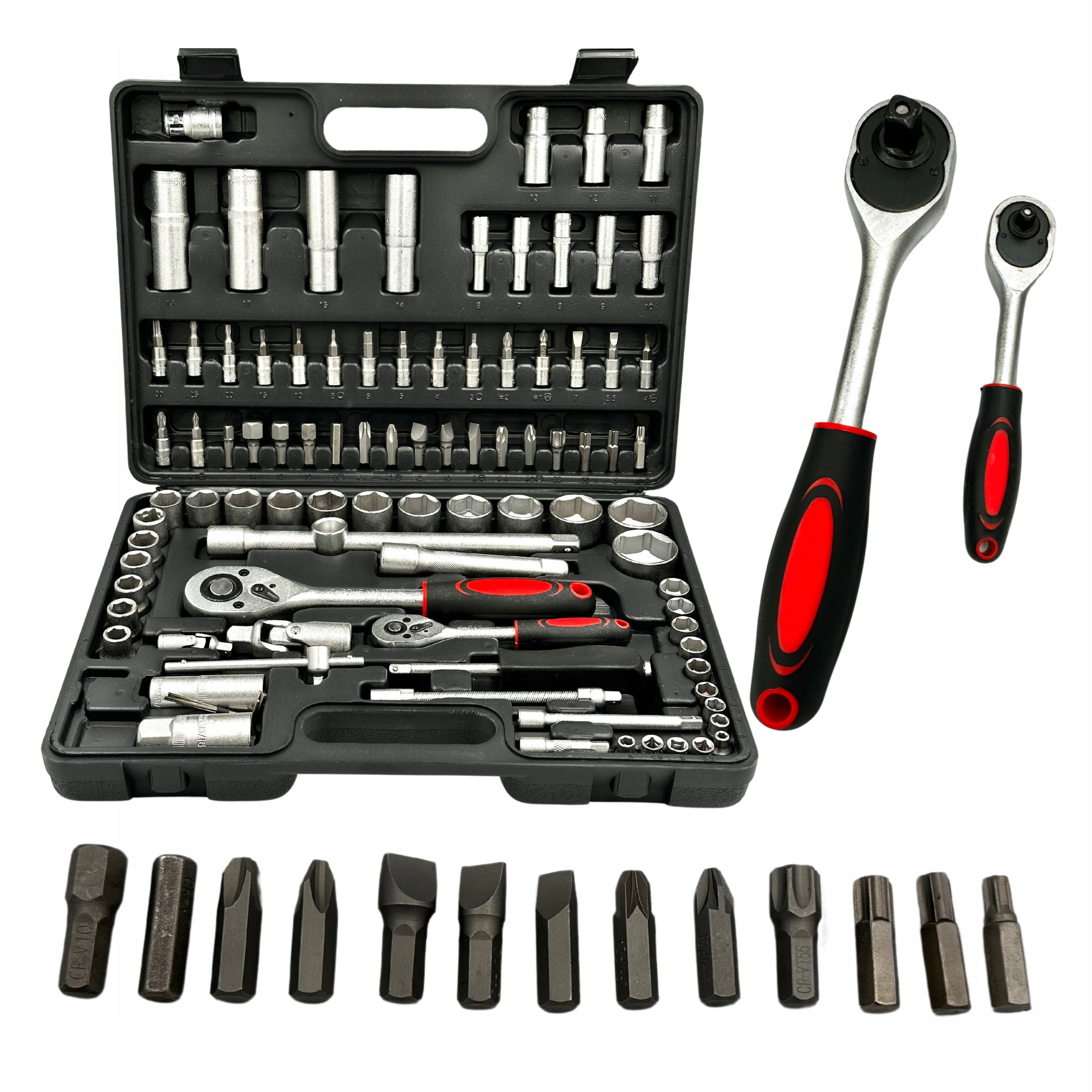 Tool Case Wrench Socket Tool Kit 94 Element 1/4 1/2 in.