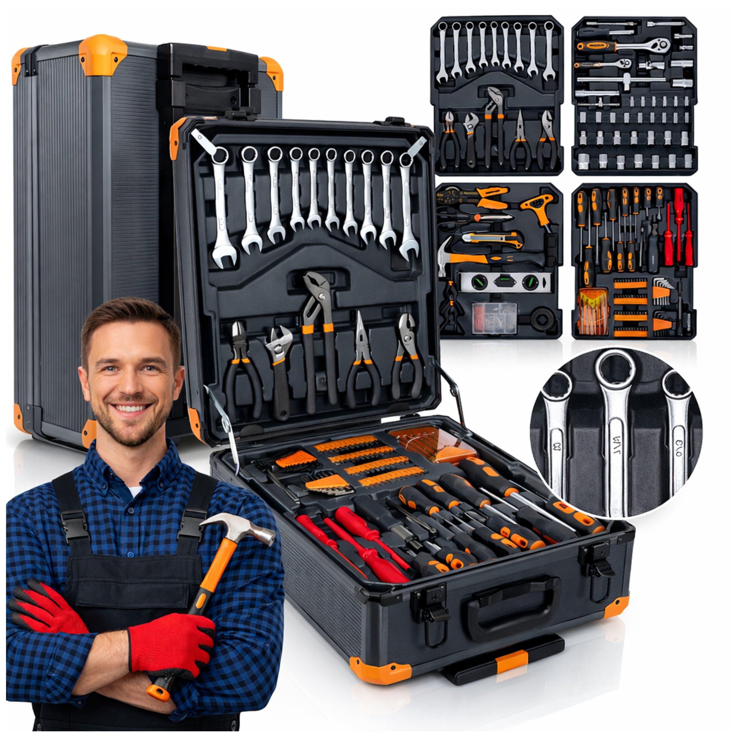 Tool Case on Wheels Tool Set XL 1000el for DIYer