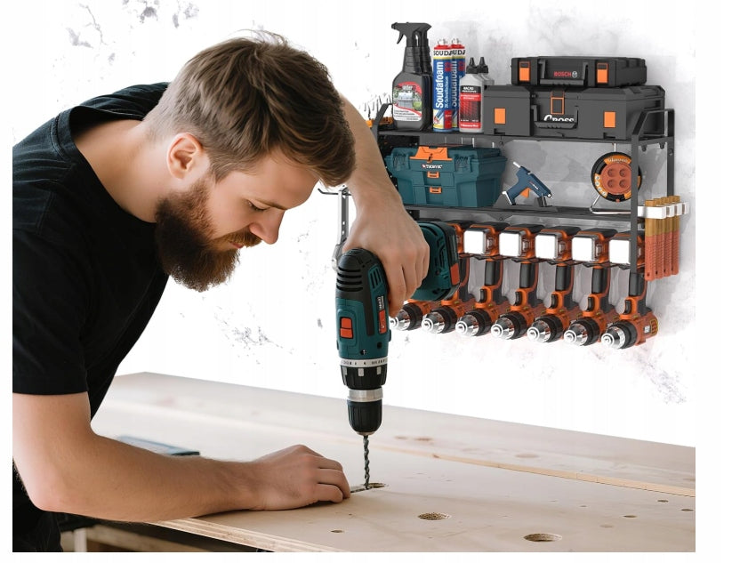Tool Container Wall Mounted Power Tool Rack 3-Tier Manufacturer code ojemnik na narzędzia ścienny stojak