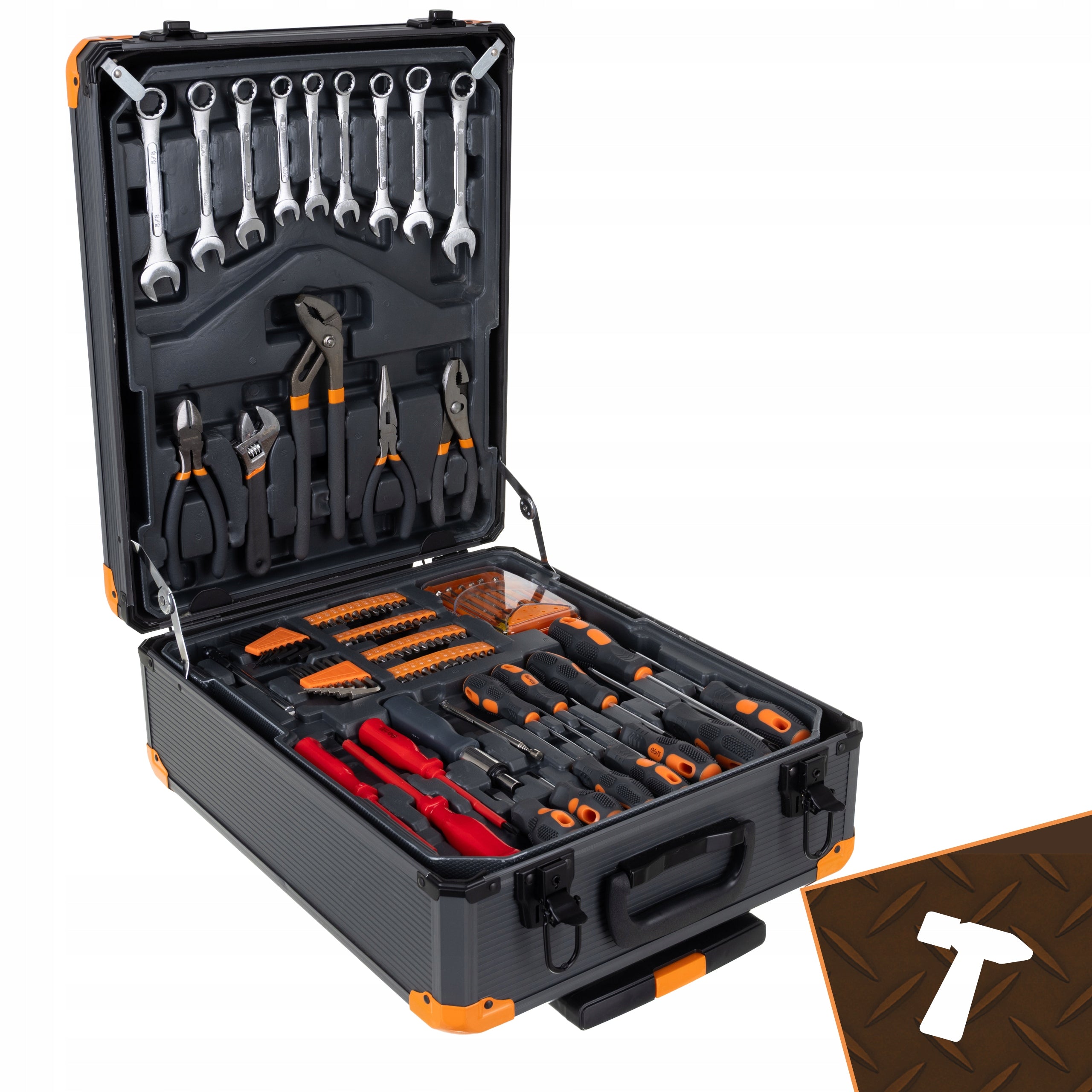 Tool Set 1000 el Tool Case on Wheels Socket Wrenches Bits Brand BIGSTREN