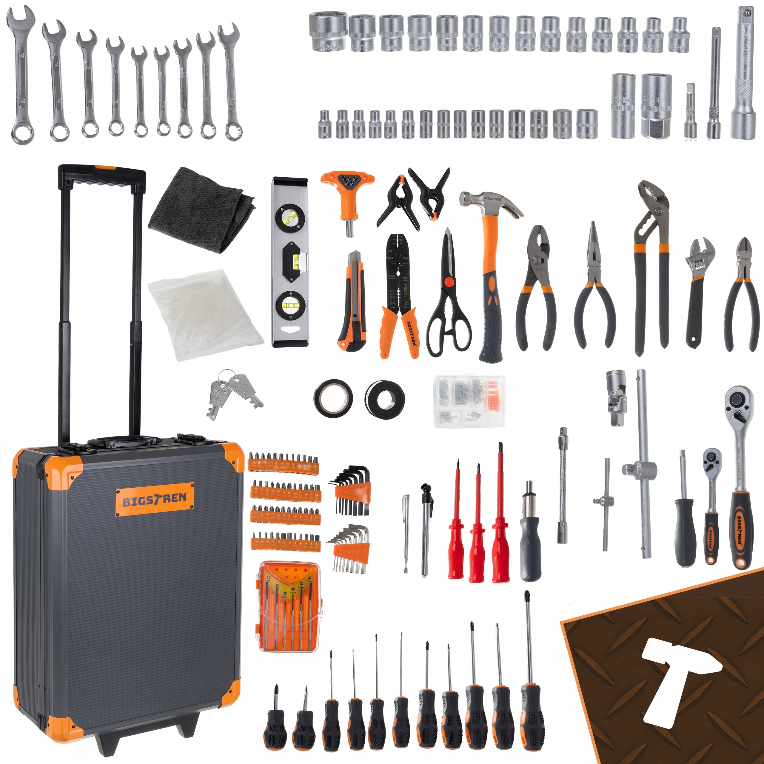 Tool Set 1000 el Tool Case on Wheels Socket Wrenches Bits Packaging status original