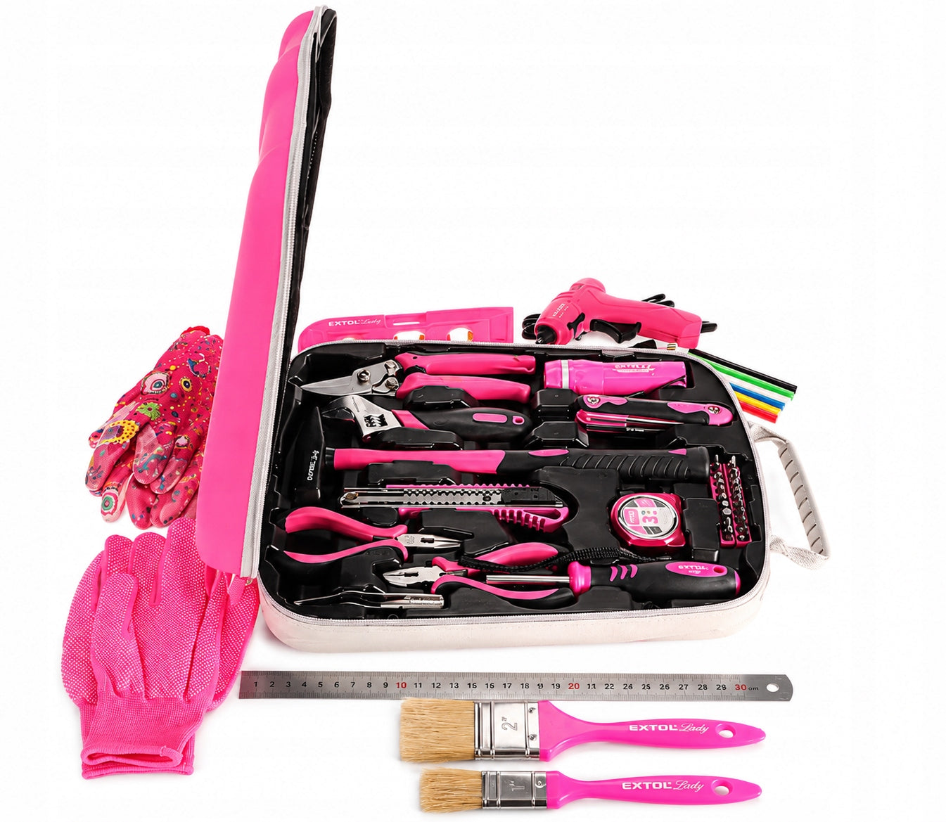 Tool Set 68 el Pink Compact Tool Set For Women Suitcase Packaging status original