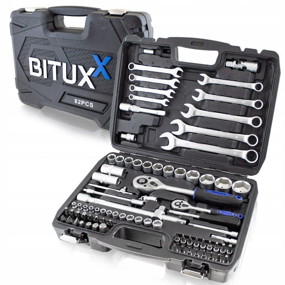 Tool Set 82 el Suitcase Keys Rattles Workshop Caps