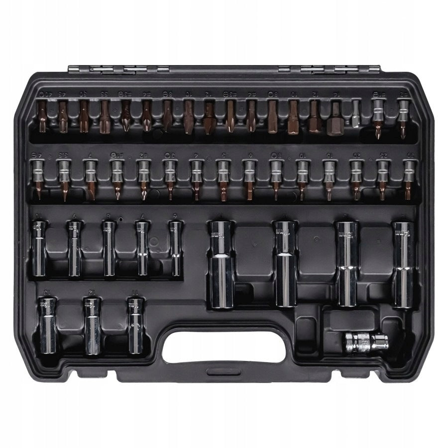 Tool Set 94 Elements Ratchet 1/4" 1/2" Bits Caps Manufacturer code RT2007