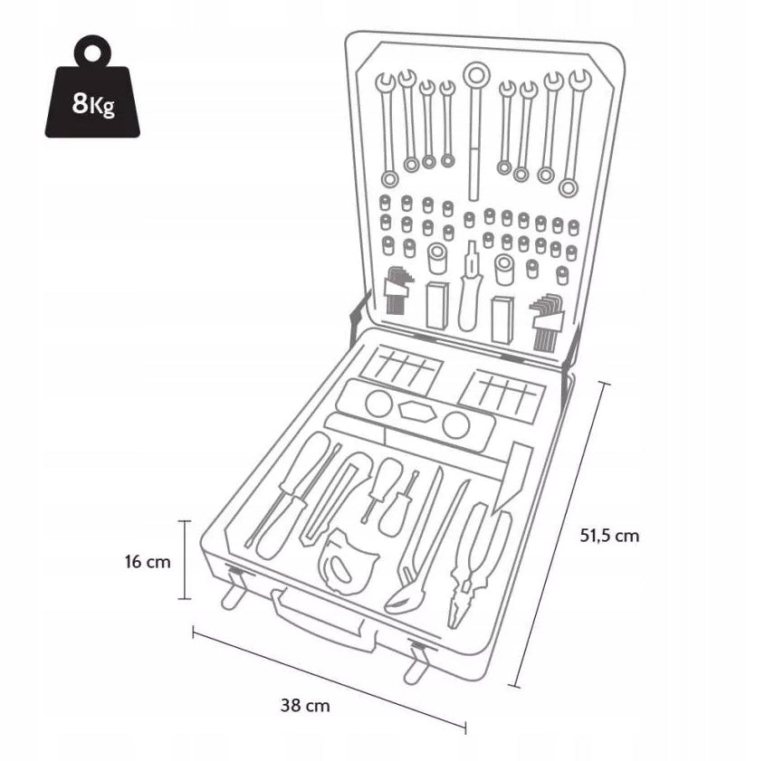 Tool Set Suitcase 1019 el. Wrenches Screwdrivers Super Set + FREEBIE EAN (GTIN) 4811450118537