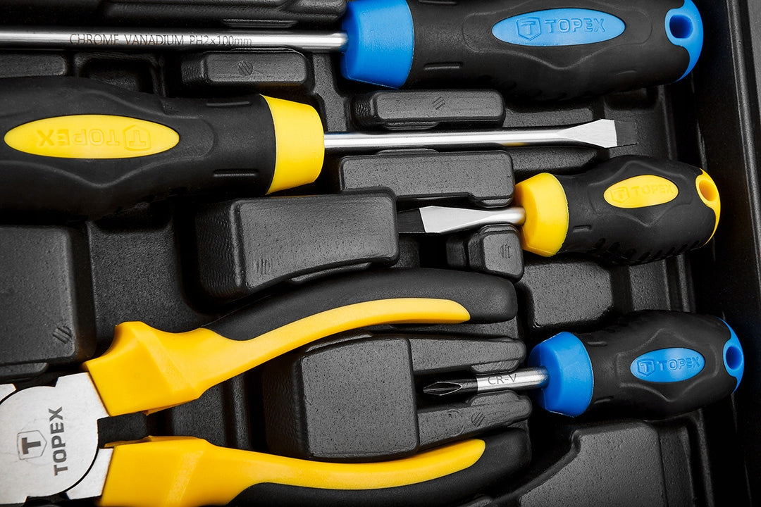 Tool Set Universal Suitcase 56 el. Socket Wrenches TOPEX Customs tariff code 82060000