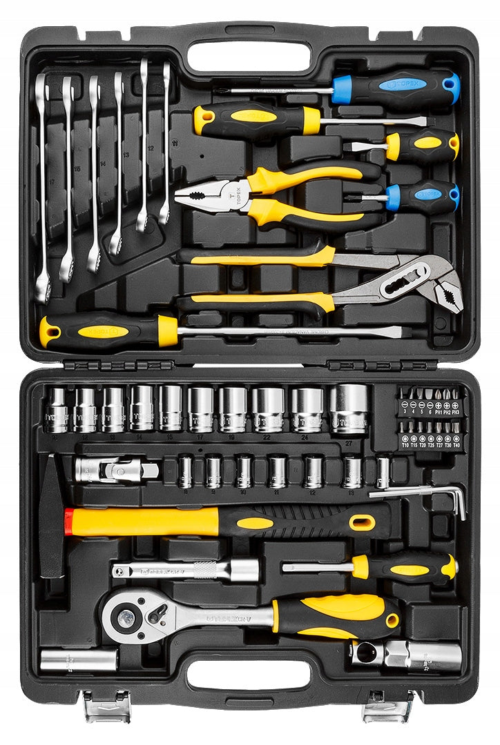 Tool Set Universal Suitcase 56 el. Socket Wrenches TOPEX Manufacturer code Zestaw kluczy nasadowych 56 elementów