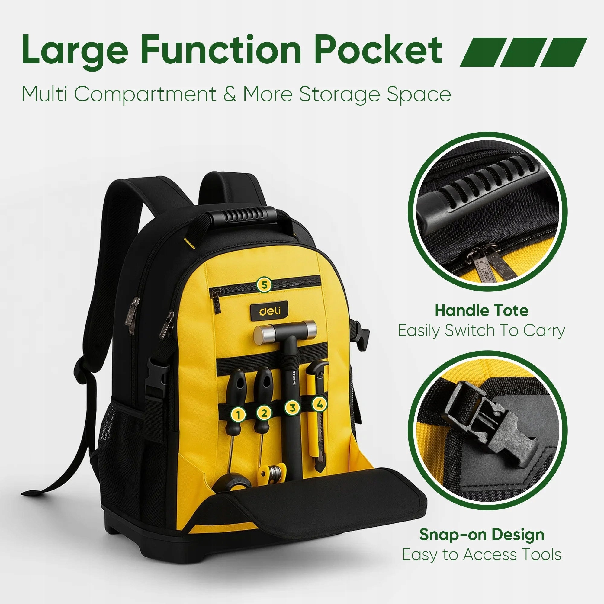 Tool backpack Deli EDL586122 Brand Deli