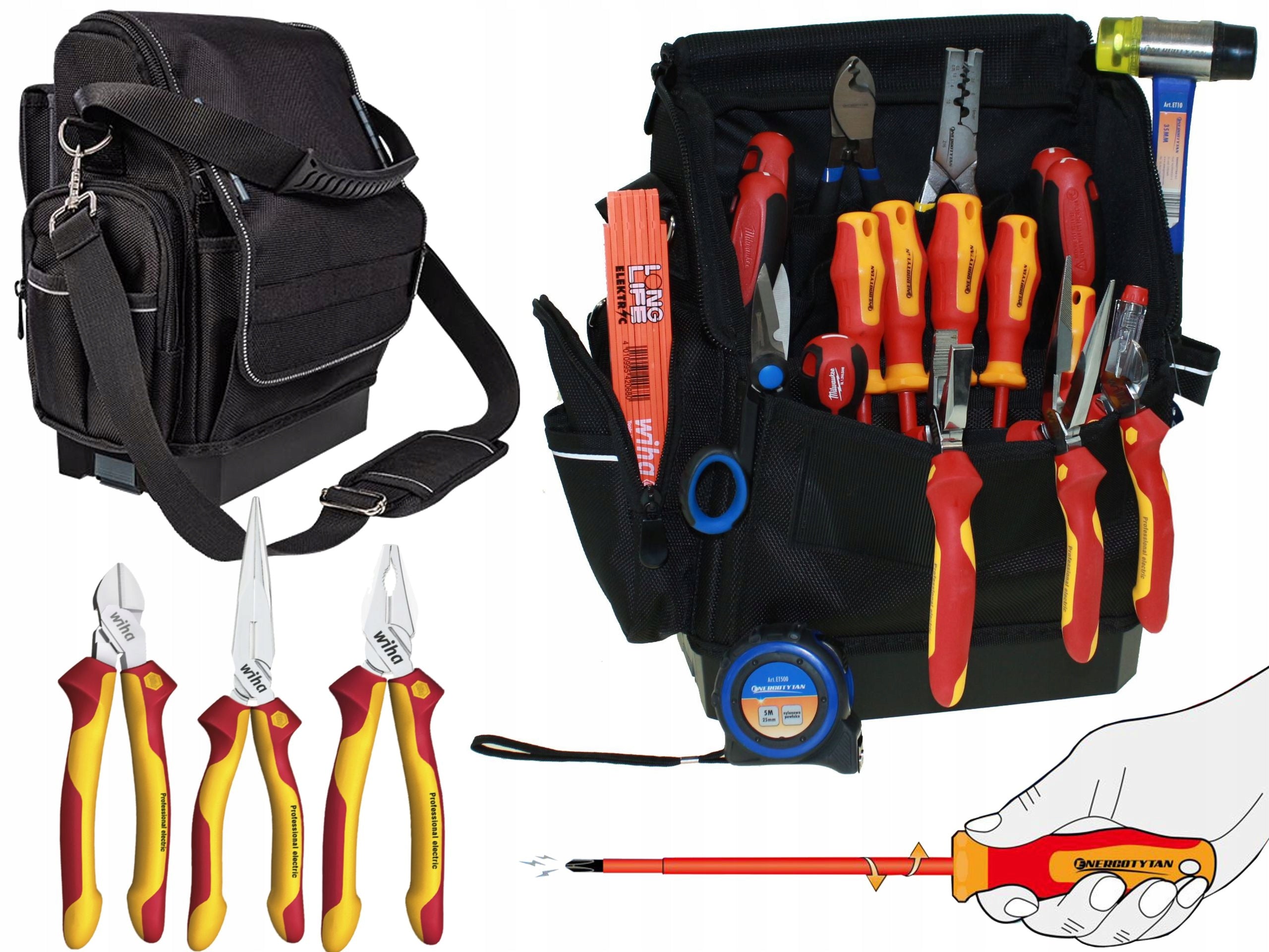 Tool bag for electrician Wiha Milwaukee Energotytan 20 part LBOXX19