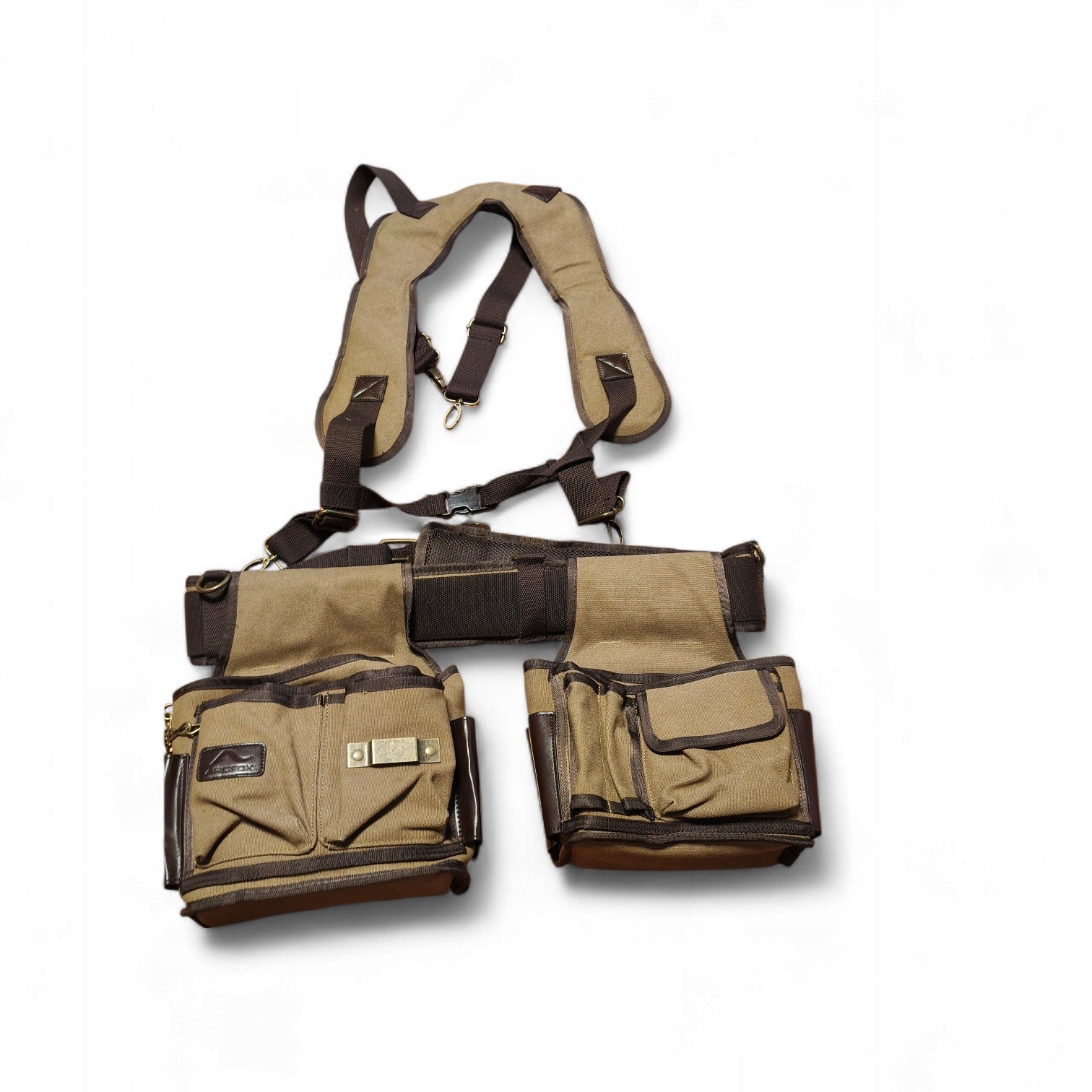 Tool belt with suspenders assembly bag for plumber gardeners belt