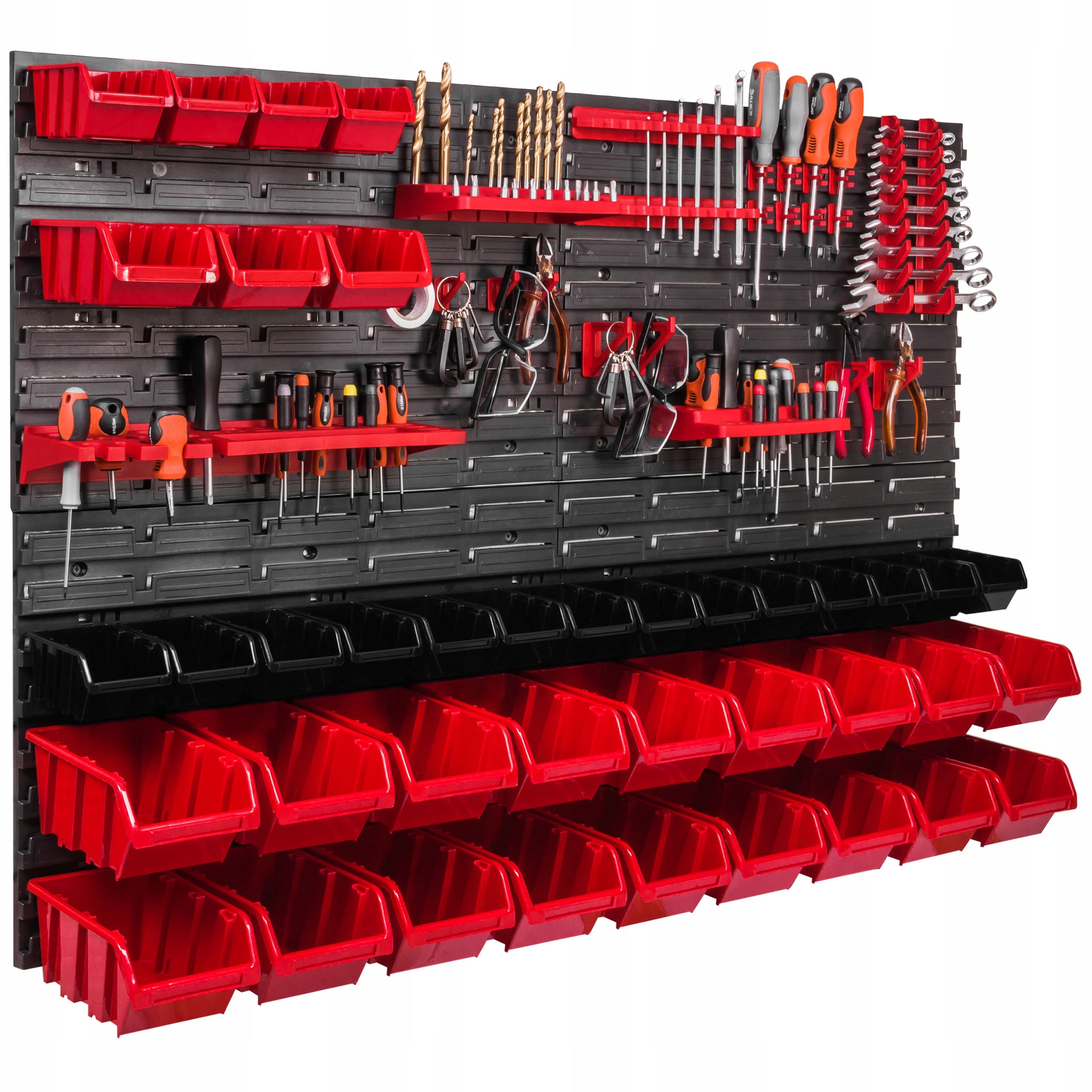 Tool board 115 x 78 cm workshop wall 39 cuvettes garage keys