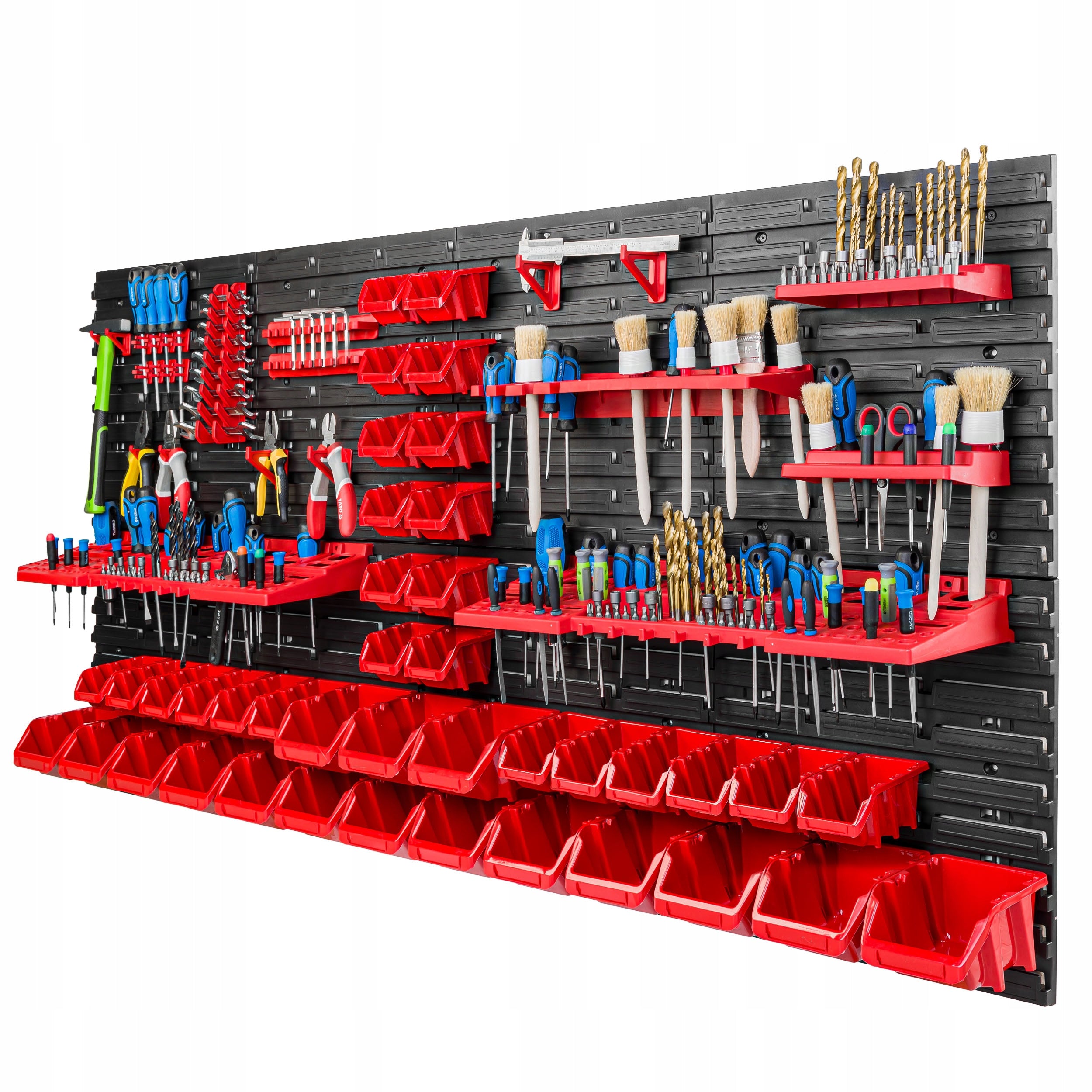 Tool board 156x78 cm Wall garage bookcase Color black