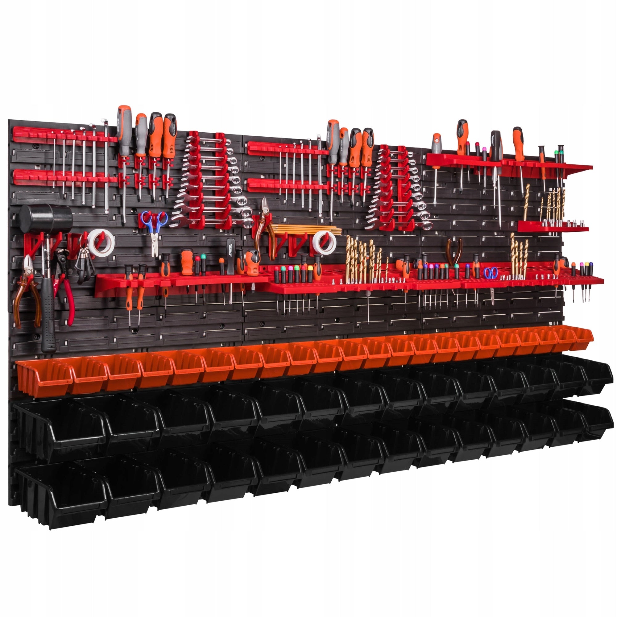 Tool board 172 x 78 cm workshop wall 50 cuvettes garage bookcase