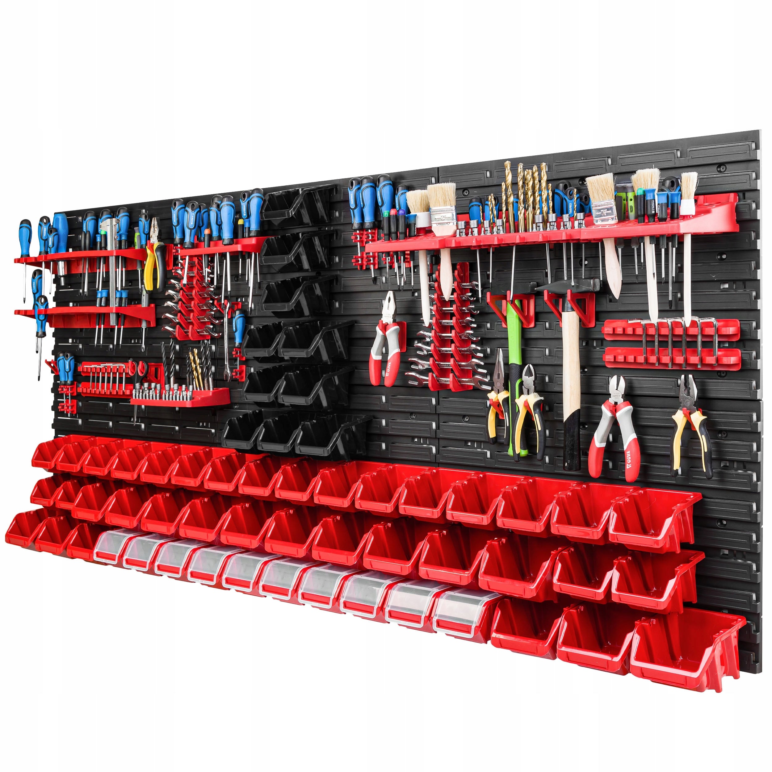 Tool board 172x78 cm Wall garage bookcase Color black
