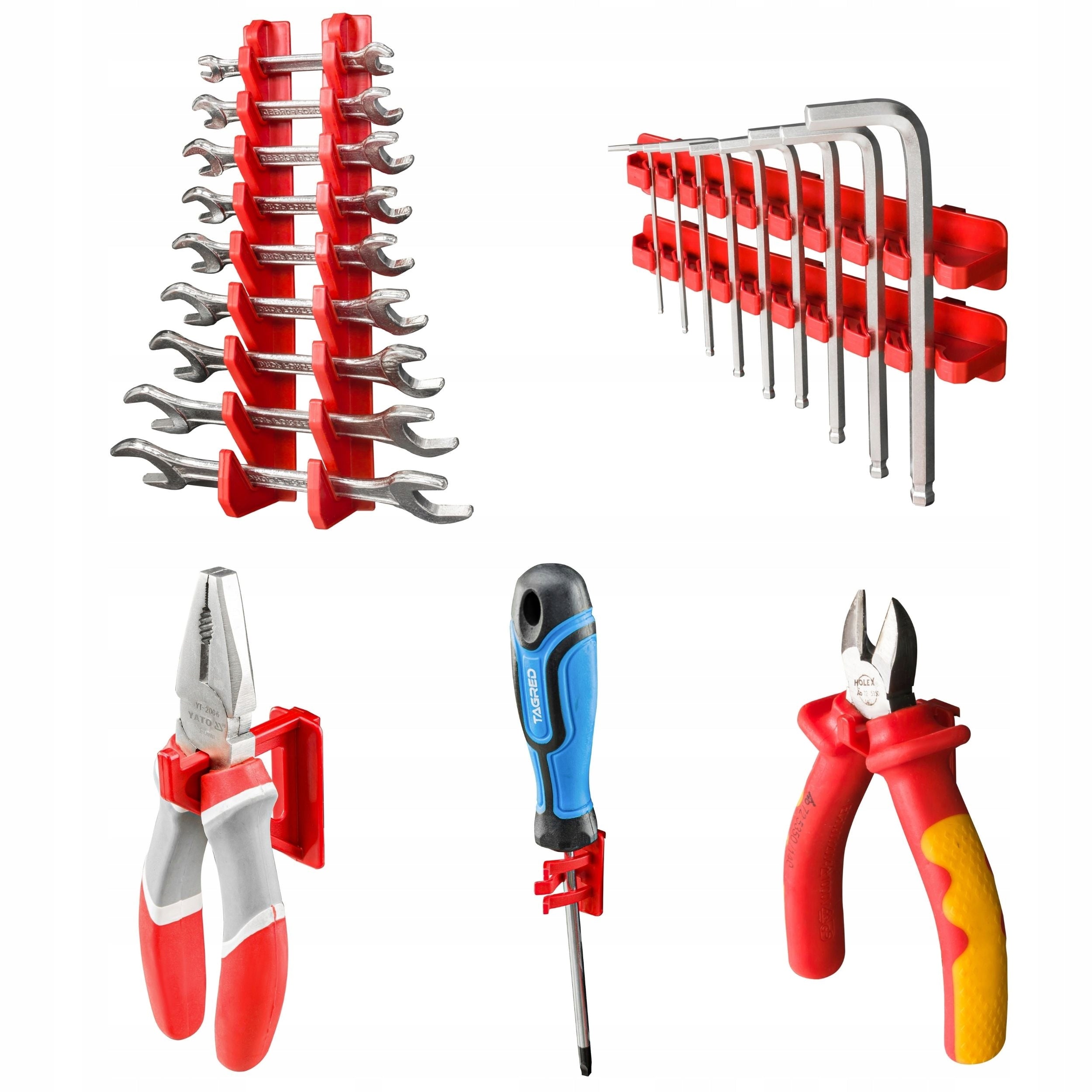 Tool board 172x78 cm workshop garage bookcase Additional features hangable fastening holes for elements