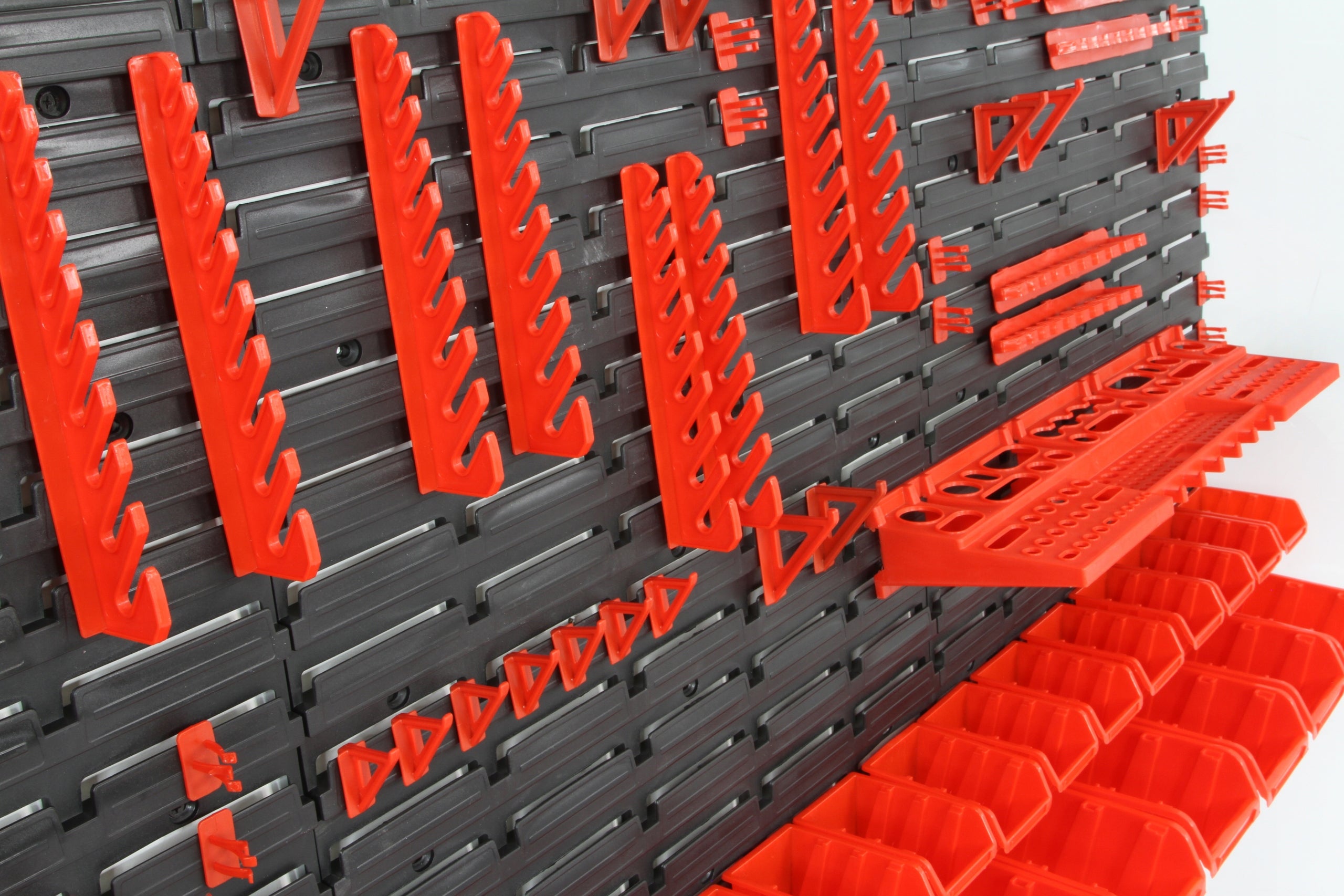 Tool board 230x78 cm workshop garage bookcase 45 cuvettes Kind pegboard