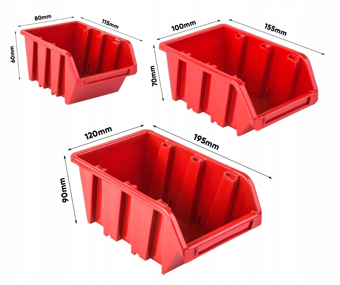 Tool board 34 containers + handles and shelves Brand Pafen