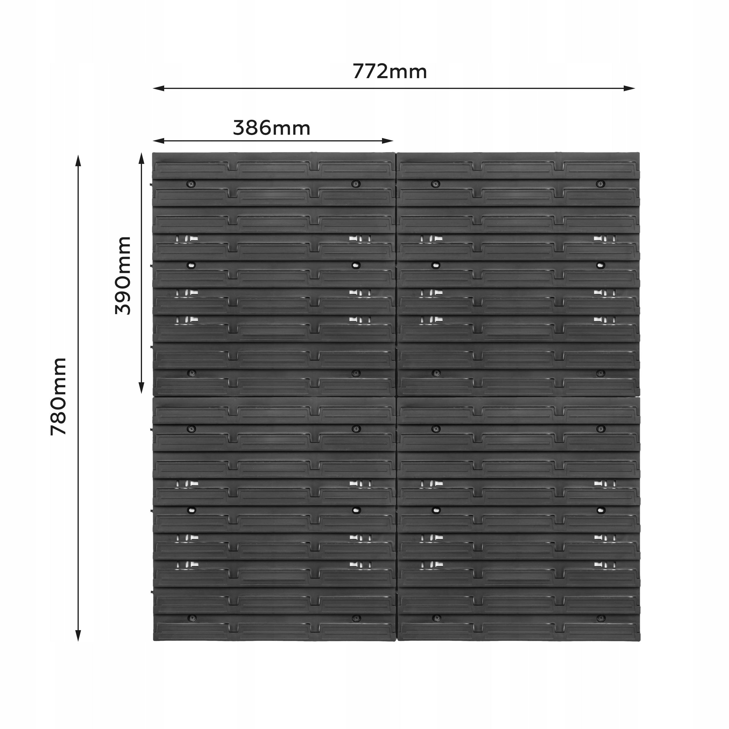 Tool board workshop 78x78 cm + 21 Cuvette Product height 78 cm