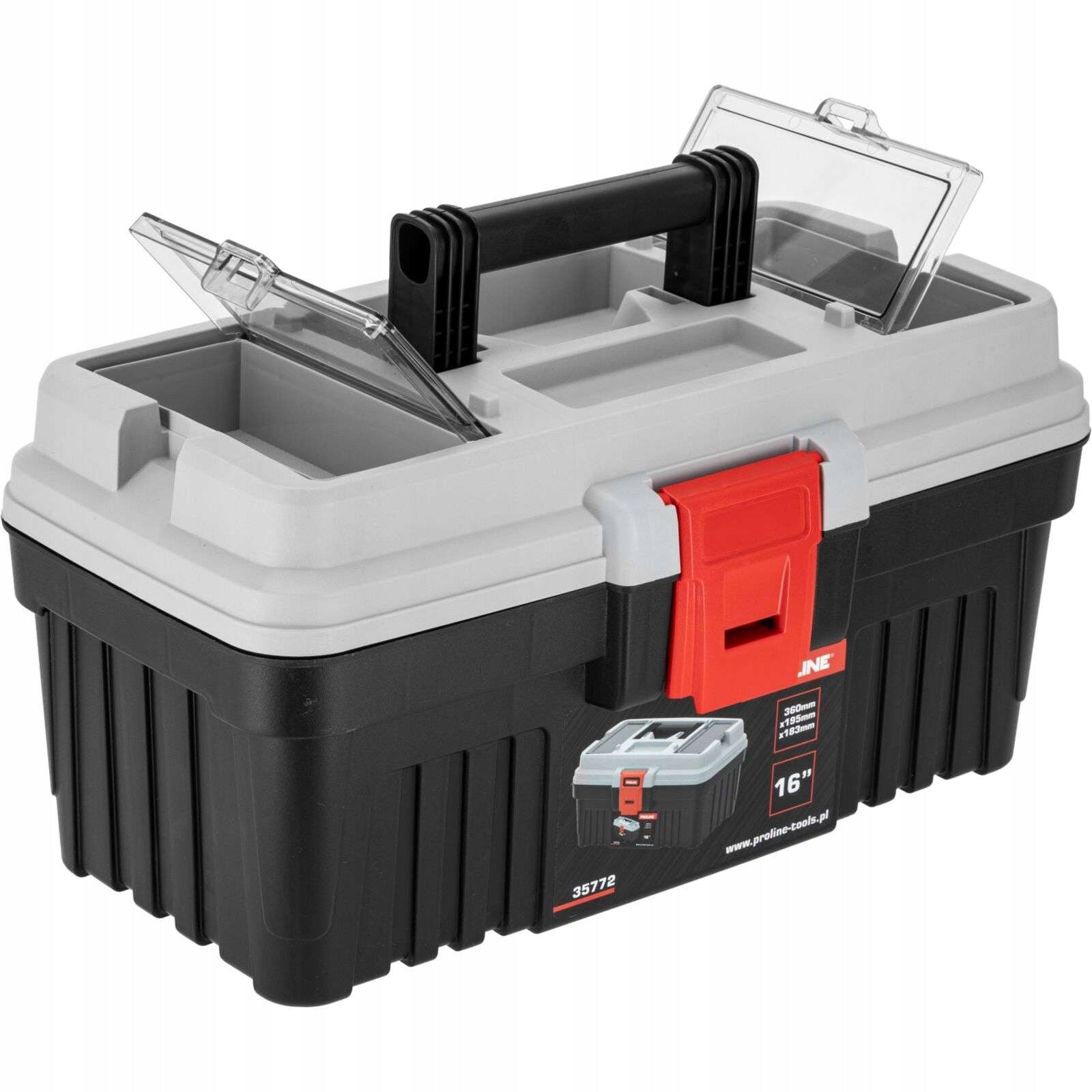 Tool box with buckle 16 inches 360x195x183 tray Proline 35772 Manufacturer code 5903755357724