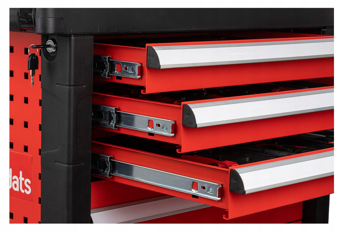Tool cabinet REDATS workshop trolley with equipment 196el 6 drawers Additional features wheel lock brake lockable guide handles drawers