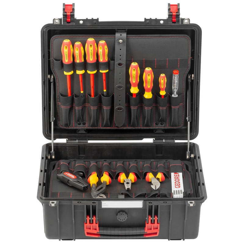 Tool case for electrician 89 parts GEDORE RED R21652089