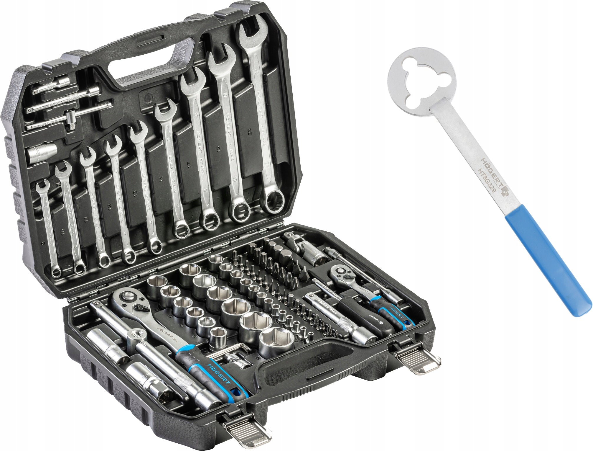 Tool kit 85 elements + Wrench for water pump VAG Hoegert Technik