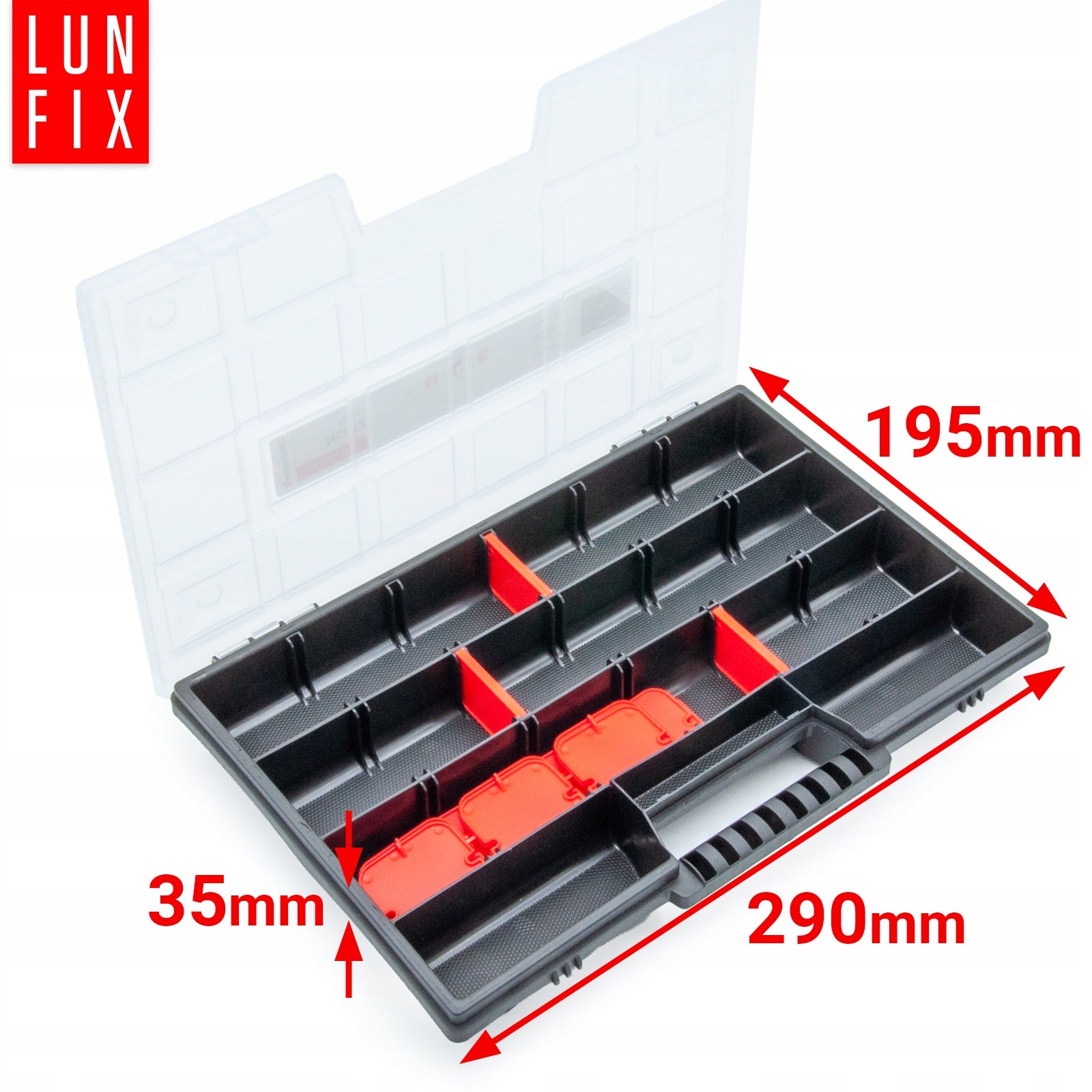 Tool screw organizer small box 30x20 cm 23 compartments box Packaging status original