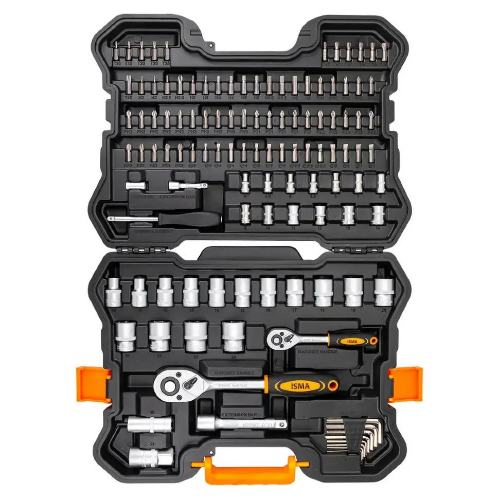 Tool set 1/4 1/2" 4-24 mm bit sockets 115 elements Brand Isma