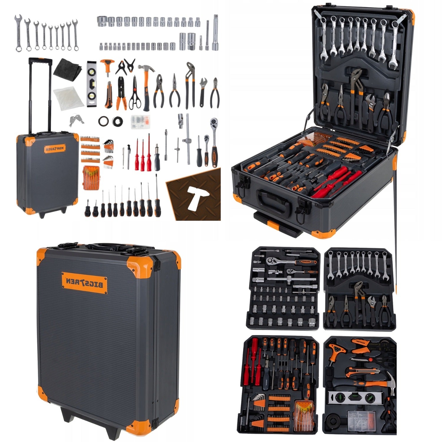 Tool set 1000 pcs suitcase on wheels socket wrenches bits Bigstren