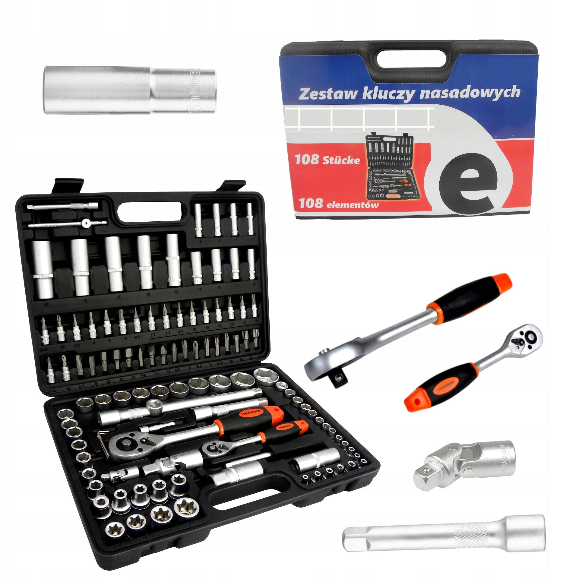 Tool set 108el Set of socket wrenches in Torx Rattle case