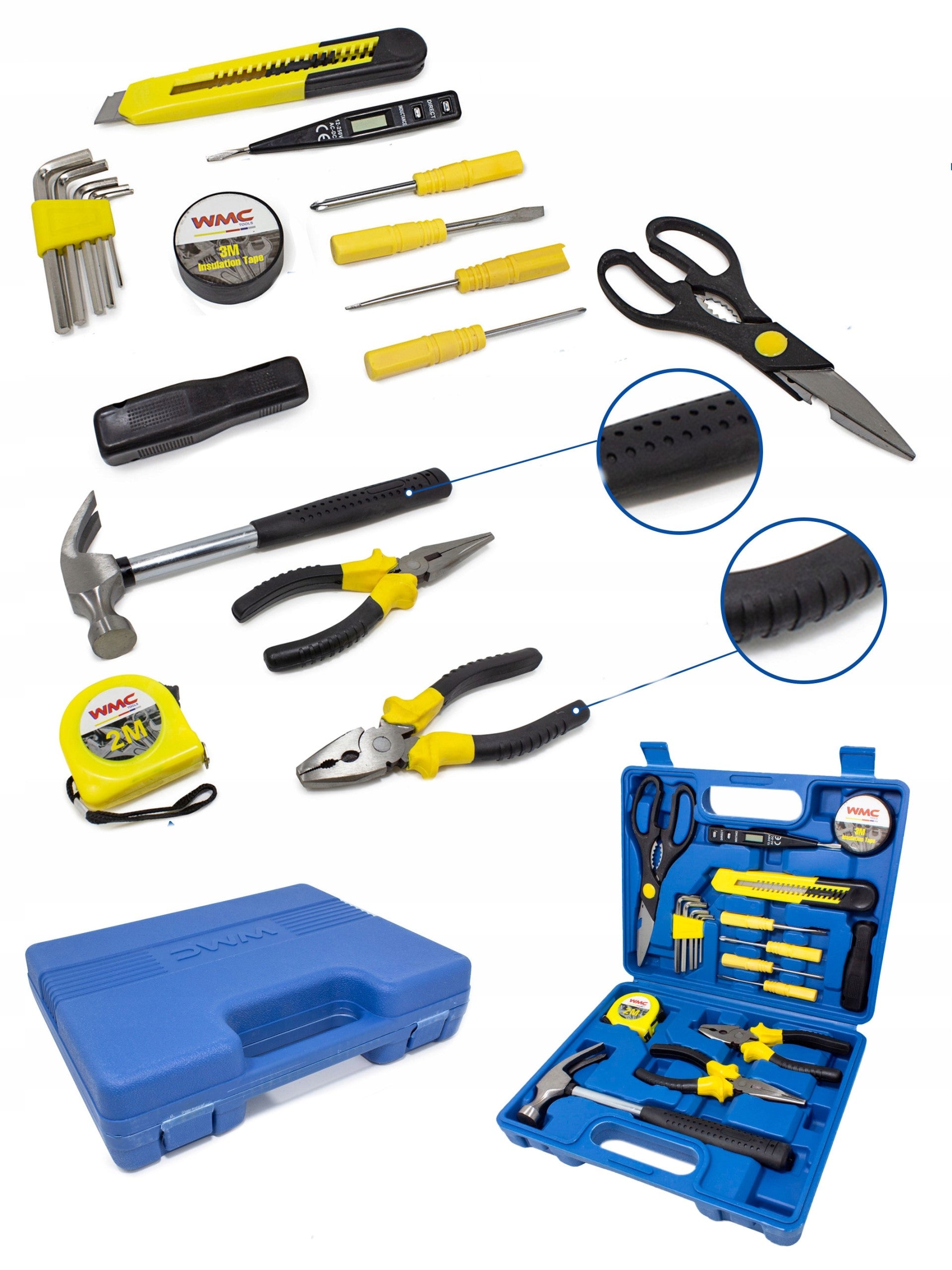 Tool set 18 el. Allen hammer pliers